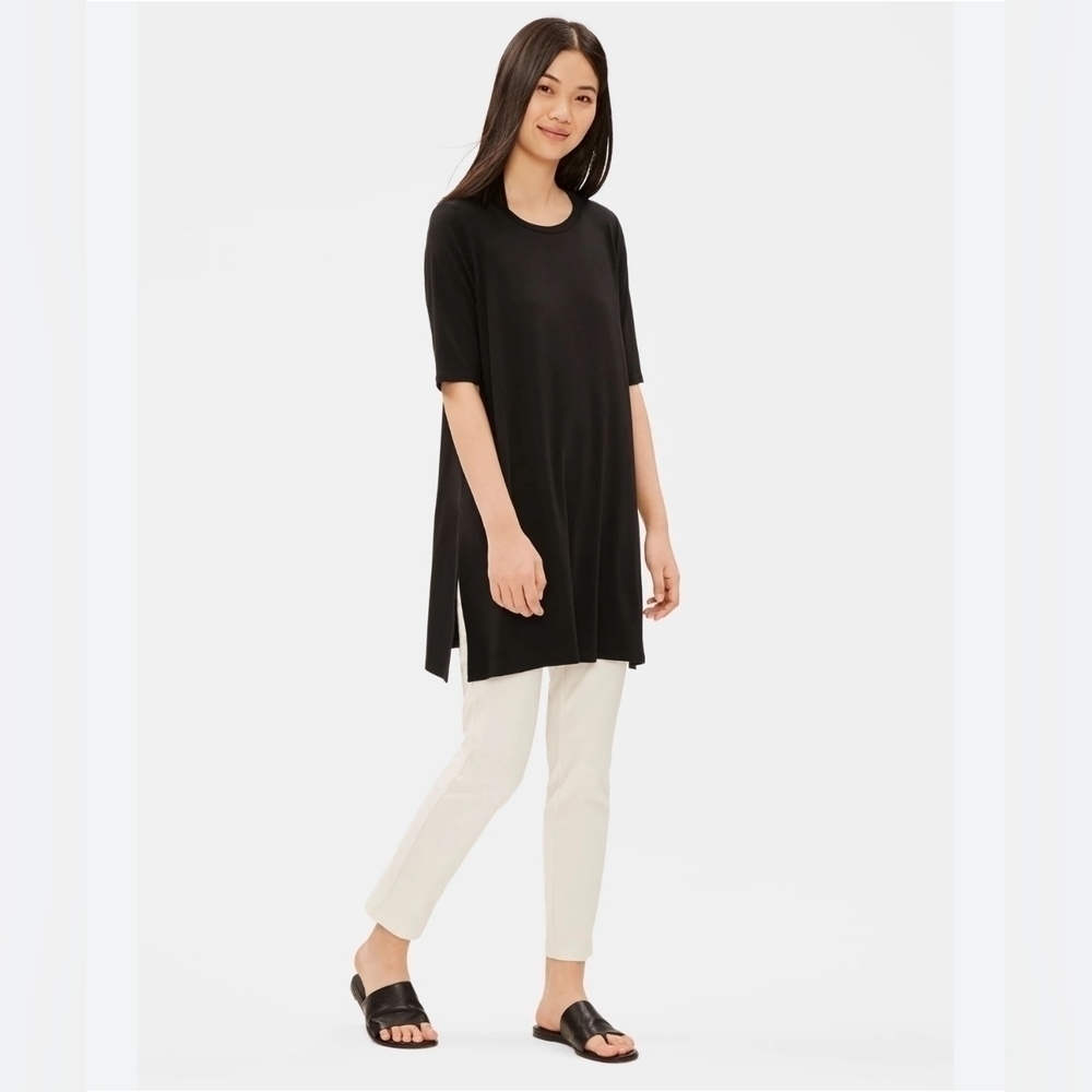EILEEN FISHER Organic Linen Crepe Stretch Tunic, Size S